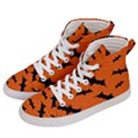 Halloween Card With Bats Flying Pattern Men s Hi-Top Skate Sneakers View2