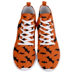 Halloween Card With Bats Flying Pattern Men s Lightweight High Top Sneakers by Vaneshart