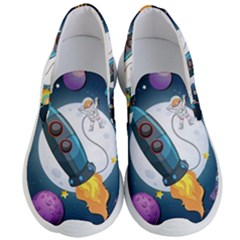 Spaceship Astronaut Space Men s Lightweight Slip Ons by Vaneshart