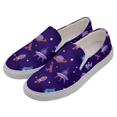 Space Seamless Pattern Men s Canvas Slip Ons by Vaneshart