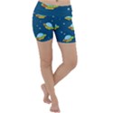 Seamless Pattern Ufo With Star Space Galaxy Background Lightweight Velour Yoga Shorts View1