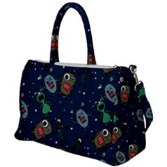 Monster Alien Pattern Seamless Background Duffel Travel Bag by Vaneshart