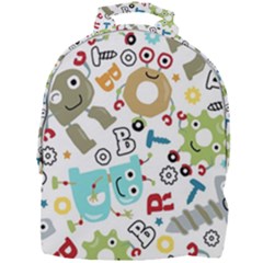 Seamless Pattern Vector With Funny Robots Cartoon Mini Full Print Backpack by Vaneshart