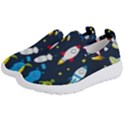 Big Set Cute Astronauts Space Planets Stars Aliens Rockets Ufo Constellations Satellite Moon Rover V Kids  Slip On Sneakers View2