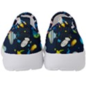 Big Set Cute Astronauts Space Planets Stars Aliens Rockets Ufo Constellations Satellite Moon Rover V Kids  Slip On Sneakers View4