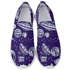 Space Sketch Seamless Pattern Men s Slip On Sneakers by Vaneshart