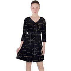 Abstract Math Pattern Ruffle Dress by Vaneshart