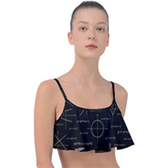 Abstract Math Pattern Frill Bikini Top by Vaneshart