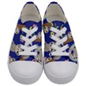 Hand Drawn Cute Sloth Pattern Background Kids  Low Top Canvas Sneakers View1