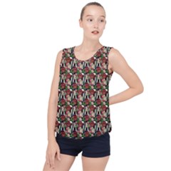 Swimmer 20s Teal Bubble Hem Chiffon Tank Top by snowwhitegirl
