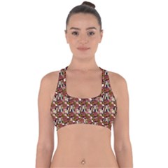 Swimmer 20s Burgundy Cross Back Hipster Bikini Top  by snowwhitegirl