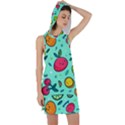 Various Fruits With Faces Seamless Pattern Racer Back Hoodie Dress View1