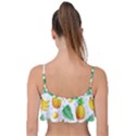 Tropical Fruits Pattern Frill Bikini Top View2