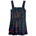 Mathematical Colorful Formulas Drawn By Hand Black Chalkboard Kids  Layered Skirt Swimsuit View1