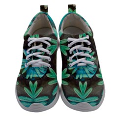 Blue Florals As A Ornate Contemplative Collage Athletic Shoes by pepitasart