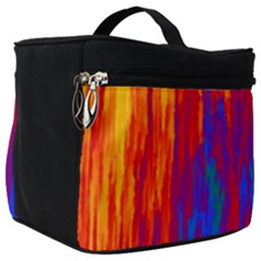 Gay Pride Rainbow Vertical Paint Strokes Make Up Travel Bag (big) by VernenInk