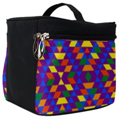 Gay Pride Geometric Diamond Pattern Make Up Travel Bag (big) by VernenInk