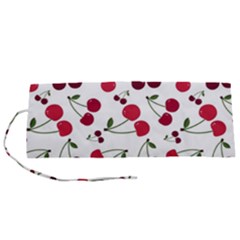 Cute Cherry Pattern Roll Up Canvas Pencil Holder (s) by TastefulDesigns