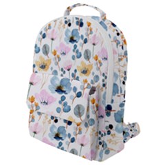 Watercolor Floral Seamless Pattern Flap Pocket Backpack (small) by TastefulDesigns