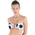 Soccer Lovers Gift Twist Bandeau Bikini Top View1