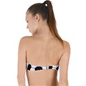 Soccer Lovers Gift Twist Bandeau Bikini Top View2