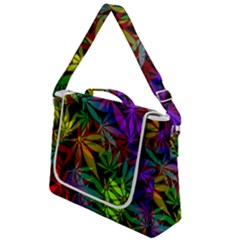 Ganja In Rainbow Colors, Weed Pattern, Marihujana Theme Box Up Messenger Bag by Casemiro