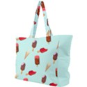 Ice Cream pattern, light blue background Simple Shoulder Bag View1