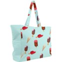 Ice Cream pattern, light blue background Simple Shoulder Bag View2