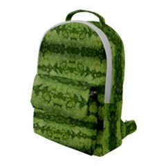 Watermelon Pattern, Fruit Skin In Green Colors Flap Pocket Backpack (large) by Casemiro