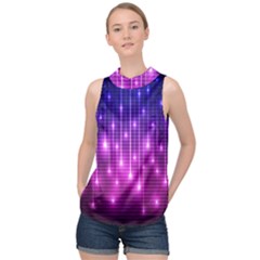 Shiny Stars High Neck Satin Top by Sparkle