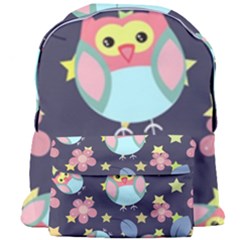 Owl Stars Pattern Background Giant Full Print Backpack by Vaneshart