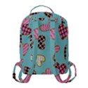 Seamless pattern with heart shaped cookies with sugar icing Flap Pocket Backpack (Small) View3