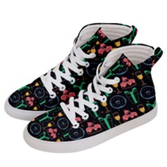 Hand-drawn-happy-birthday-pattern-background Men s Hi-top Skate Sneakers by Vaneshart