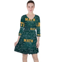 Realistic-math-chalkboard-background Ruffle Dress by Vaneshart