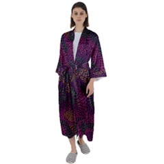 Colorful-abstract-seamless-pattern Maxi Satin Kimono by Vaneshart