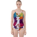 Art Deco Woman Cut Out Top Tankini Set View1