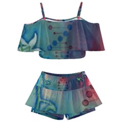 Flower Dna Kids  Off Shoulder Skirt Bikini by RobLilly