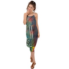 Flower Dna Waist Tie Cover Up Chiffon Dress by RobLilly