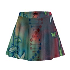 Flower Dna Mini Flare Skirt by RobLilly