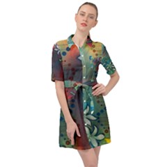 Flower Dna Belted Shirt Dress by RobLilly