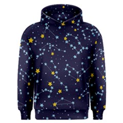 Seamless Pattern With Cartoon Zodiac Constellations Starry Sky Men s Overhead Hoodie by BangZart