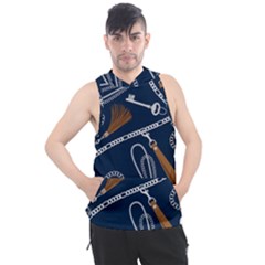 Chains Seamless Pattern Men s Sleeveless Hoodie by BangZart