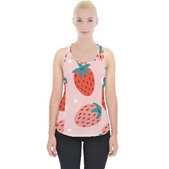 Strawberry Seamless Pattern Piece Up Tank Top by BangZart