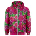 Background cute flowers fuchsia with leaves Men s Zipper Hoodie View1