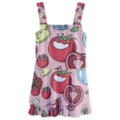 Tomato Seamless Pattern Juicy Tomatoes Food Sauce Ketchup Soup Paste With Fresh Red Vegetables Kids  Layered Skirt Swimsuit by BangZart