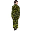 Green abstract stippled repetitive fashion seamless pattern Turtleneck Maxi Dress View2