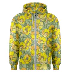 Seamless Pattern With Graphic Spring Flowers Men s Zipper Hoodie by BangZart