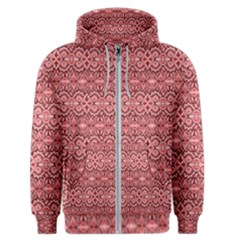 Pink Art With Abstract Seamless Flaming Pattern Men s Zipper Hoodie by BangZart