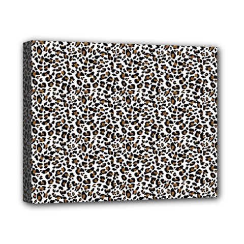 Leopard Spots Pattern, Geometric Dots, Animal Fur Print Canvas 10  X 8  (stretched) by Casemiro