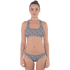 Leopard Spots Pattern, Geometric Dots, Animal Fur Print Cross Back Hipster Bikini Set by Casemiro